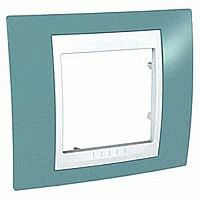 Рамка горизонтальная Schneider Electric Unica Хамелеон 1-м. синий/белый картинка