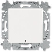 Выключатель с подсветкой без рамки ABB EPJ Levit 1-кл. жемчуг/ледяной картинка