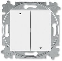 Выключатель жалюзи без фиксации без рамки ABB EPJ Levit 2-кл. белый/белый картинка
