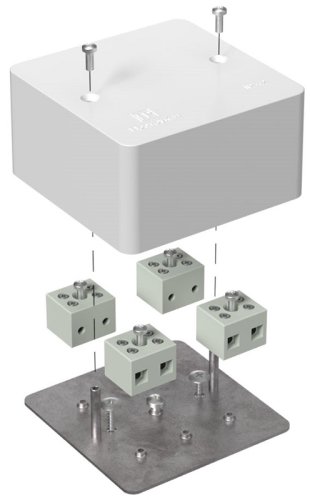 Коробка огнестойкая для кабель-канала Промрукав 85x85x45мм 8x2,5мм IP40 белый