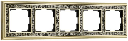 Рамка универсальная Werkel Palacio Gracia 5-м. металл золото/черный фото Рамка универсальная Werkel Palacio Gracia 5-м. металл золото/черный картинка