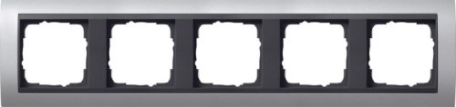Рамка универсальная Gira Event Clear 5-м. алюминий/антрацит картинка