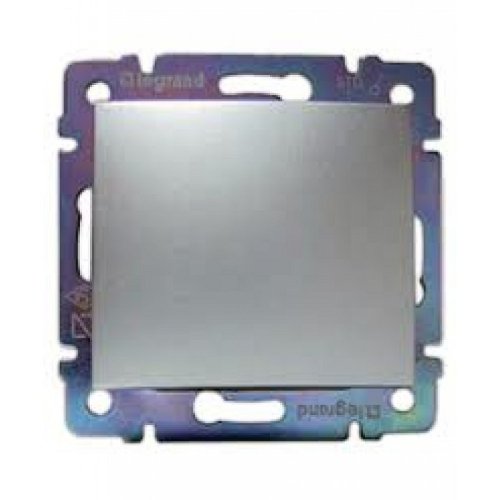 Выключатель кнопочный без рамки Legrand Valena 1-кл. алюминий картинка фото 3