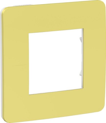 Рамка универсальная Schneider Electric Unica Studio Color 1-м. зеленое яблоко/бежевый картинка