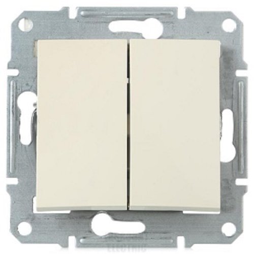Переключатель без рамки Schneider Electric Sedna 2-кл. проходной бежевый картинка фото 2