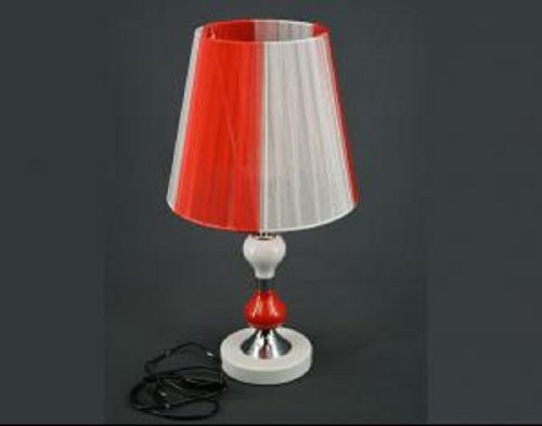 Светильник настольный Мелодия Света 220В Е27 60Вт Белый/Красный фото Светильник настольный Мелодия Света 220В Е27 60Вт Белый/Красный картинка