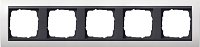 Рамка универсальная Gira Event Clear 5-м. белый матовый/антрацит