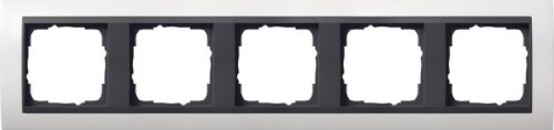 Рамка универсальная Gira Event Clear 5-м. белый матовый/антрацит картинка