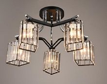 Люстра потолочная пятирожковая Мелодия Света E27 220В Черный/хром картинка 