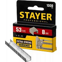 Скобы для степлера 8 мм Stayer узкие тип 53, 1000шт  картинка