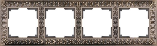Рамка универсальная Werkel Antik 4-м. металл бронза фото фото 2 Рамка универсальная Werkel Antik 4-м. металл бронза картинка фото 2