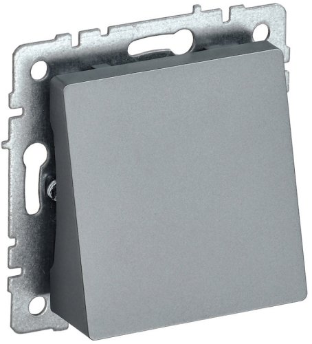 Вывод кабеля без рамки IEK Brite МВ10-БрС сталь картинка