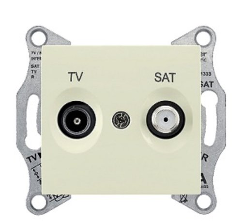 Розетка TV+SAT Оконечная без рамки Schneider Electric Sedna 1-м. бежевый картинка фото 2
