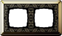 Рамка универсальная Gira ClassiX Art 2-м. латунь/черный