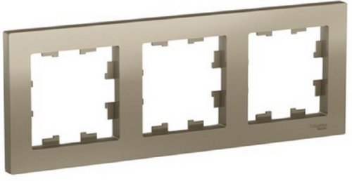 Рамка универсальная Systeme Electric AtlasDesign 3-м. шампань фото фото 2 Рамка универсальная Systeme Electric AtlasDesign 3-м. шампань картинка фото 2