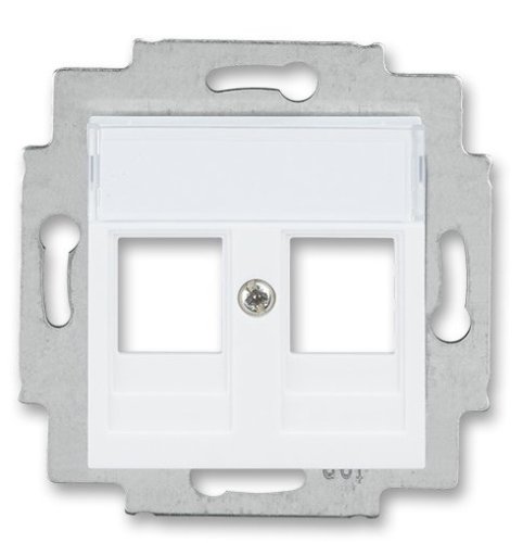 Лицевая панель Schneider Electric Merten System M для 2-м. розетки RJ45+RJ45 полярно-белый картинка фото 2