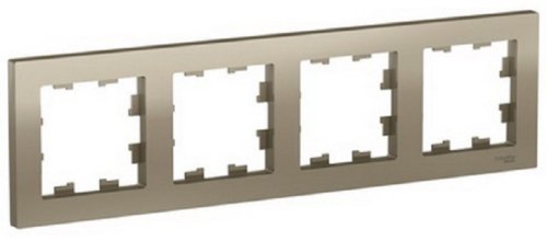 Рамка универсальная Systeme Electric AtlasDesign 4-м. шампань фото фото 2 Рамка универсальная Systeme Electric AtlasDesign 4-м. шампань картинка фото 2