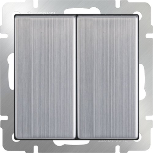 Выключатель без рамки Werkel 2-кл. глянцевый никель картинка фото 2