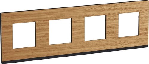 Рамка горизонтальная Schneider Electric Unica Studio Pure 4-м. дерево дуб/антрацит картинка