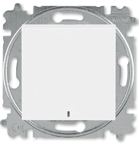 Выключатель с подсветкой без рамки ABB EPJ Levit 1-кл. белый/белый картинка