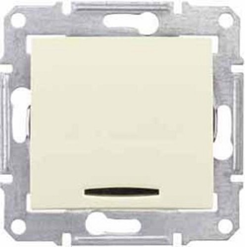 Переключатель с подсветкой без рамки Schneider Electric Sedna 1-кл. проходной бежевый картинка фото 2