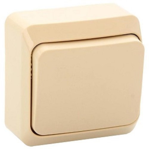 Переключатель накладной Systeme Electric Этюд 1-кл. проходной кремовый картинка фото 3