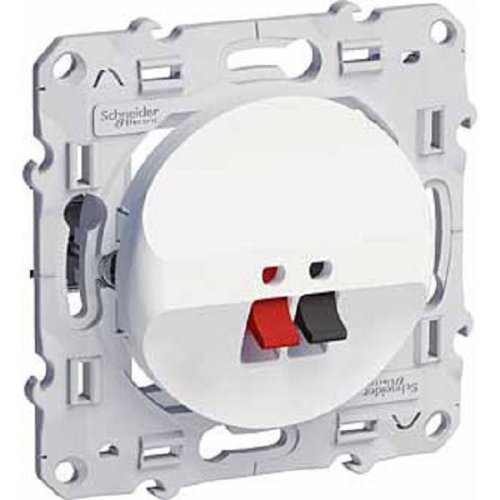 Розетка аудио без рамки Schneider Electric Odace 1-м. белый картинка фото 2