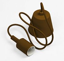Светильник подвесной Smartbuy 230V E27 Коричневый/1м картинка 