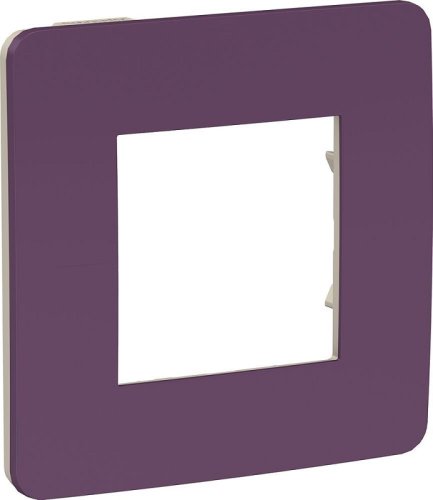 Рамка универсальная Schneider Electric Unica Studio Color 1-м. лиловый/бежевый картинка