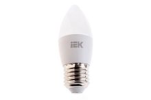 Лампа светодиодная IEK C37 Свеча Е27 220В 7Вт 630Лм 4000К 37х100мм картинка 