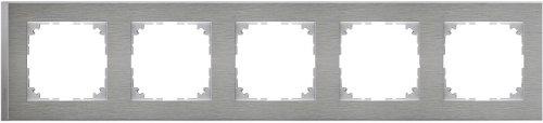 Рамка универсальная Schneider Electric Merten M-Pure Decor 5-м. нержавеющая сталь/алюминий картинка