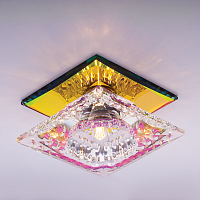 Светильник встраиваемый Италмак Bohemia 220 2 72 G9 65мм/60Вт горан стекло/мультиколор картинка 