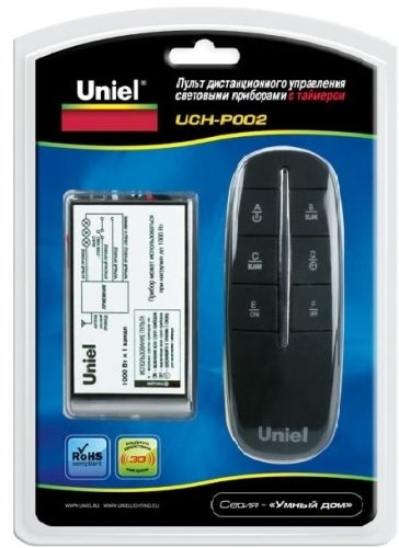 Дистанционный выключатель Uniel UCH-P002 G1 220В/1х1000Вт/30м/1хА23/IP20 картинка 