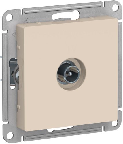 Розетка TV Оконечная без рамки Systeme Electric AtlasDesign 1-м. бежевый картинка фото 3