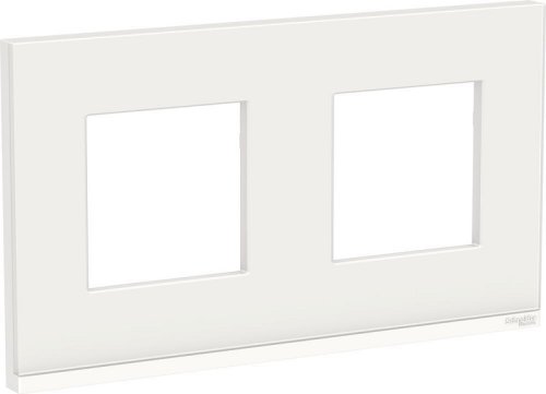 Рамка горизонтальная Schneider Electric Unica Studio Pure 2-м. стекло белое стекло/белый картинка