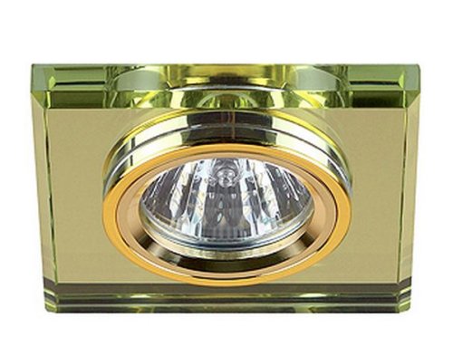 Светильник Эра DK8 GD/YL декор стекло MR16 12В 50Вт Золото/желтый фото Светильник Эра DK8 GD/YL декор стекло MR16 12В 50Вт Золото/желтый картинка