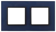 Рамка универсальная Эра Elegance 2-м. стекло синее/антрацит картинка