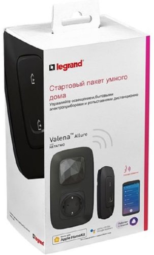 Стартовый Smart комплект умного дома Valena Allure Netatmo антрацит Стартовый Smart комплект умного дома Valena Allure Netatmo антрацит