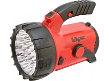 Фонарь ручной/прожектор Navigator NPT-SP06-ACCU-23+18+4LED-4Вт/4Ач Пластик/красный картинка 