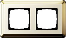 Рамка универсальная Gira ClassiX 2-м. латунь/кремовый картинка