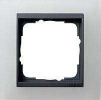 Рамка универсальная Gira Event Opaque 1-м. белый матовый/алюминий картинка