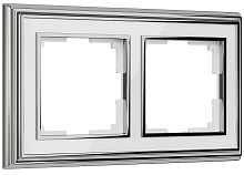 Рамка универсальная Werkel Palacio Classic 2-м. металл хром/белый картинка
