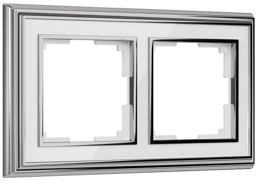 Рамка универсальная Werkel Palacio Classic 2-м. металл хром/белый картинка