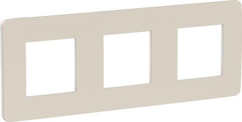 Рамка универсальная Schneider Electric Unica Studio Color 3-м. шампань/белый картинка