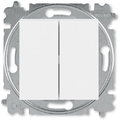 Выключатель без рамки ABB EPJ Levit 2-кл. белый/белый картинка