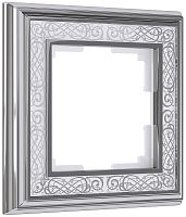 Рамка универсальная Werkel Palacio Gracia 1-м. металл хром/белый картинка