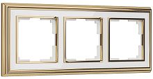 Рамка универсальная Werkel Palacio Classic 3-м. металл золото/белый картинка