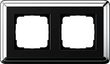 Рамка универсальная Gira ClassiX 2-м. хром/черный картинка