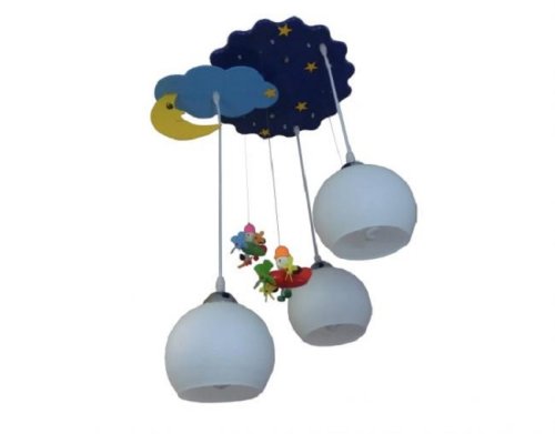 Люстра потолочная трехрожковая Детская Мелодия Света Е27 Луна фото фото 2 Люстра потолочная трехрожковая Детская Мелодия Света Е27 Луна картинка фото 2