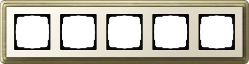 Рамка универсальная Gira ClassiX 5-м. бронза/кремовый картинка
